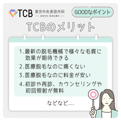 TCB東京中央美容外科の良いところ