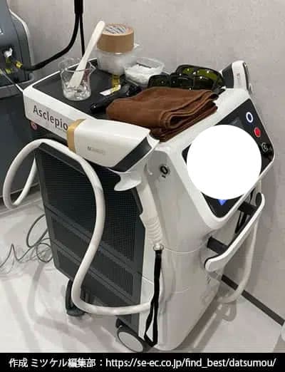 ゴリラクリニックの医療レーザー脱毛機器の画像