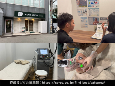 メンズルシアクリニック大阪心斎橋院を取材している様子