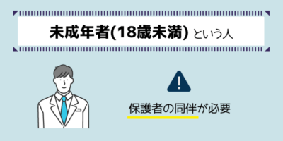 未成年者は保護者の同伴が必要解説画像