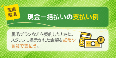 現金一括払いの支払い例