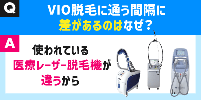 VIO脱毛に通う間隔に差があるのはなぜ？