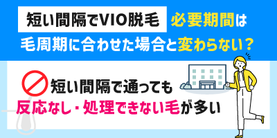 短い間隔でVIO脱毛しても必要期間は毛周期に合わせた場合と変わらない！？