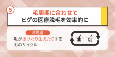 5.髭の毛周期に合わせてヒゲの医療脱毛を効率的に行う