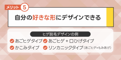 メリット5.髭を自分の好きな形にデザインすることができる