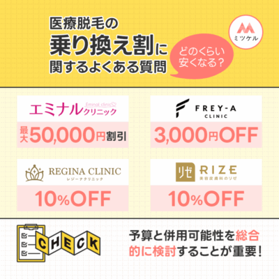 医療脱毛の乗り換え割に関するよくある質問Q&A