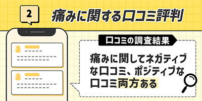 2.痛みに関する口コミ評判