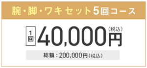 ウィンクリニックの腕・脚・ワキ セットプラン用イメージ
