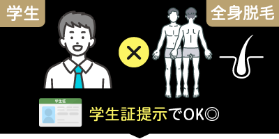 学生×全身脱毛（学割10%OFF）