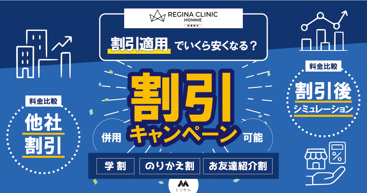 【NEW】レジーナクリニックオムの割引キャンペーンは？割引適用でいくらで安くなる？【2025年7月版】