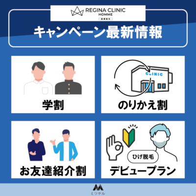 レジーナクリニックオムの割引キャンペーン一覧