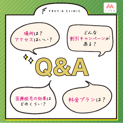 「フレイアクリニックメンズ」に関するよくある質問Q&A