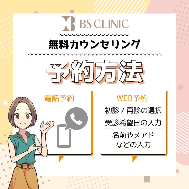 BSクリニックの無料カウンセリング予約方法解説画像