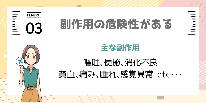 デメリット3.副作用の危険性がある解説画像