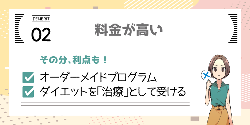 デメリット2.料金が高い解説画像