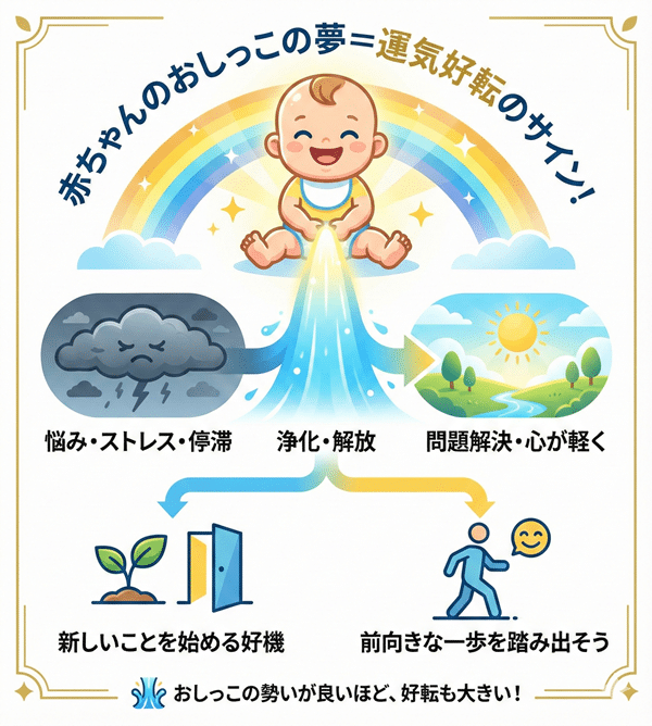 赤ちゃんがおしっこする夢【運気好転のサイン】