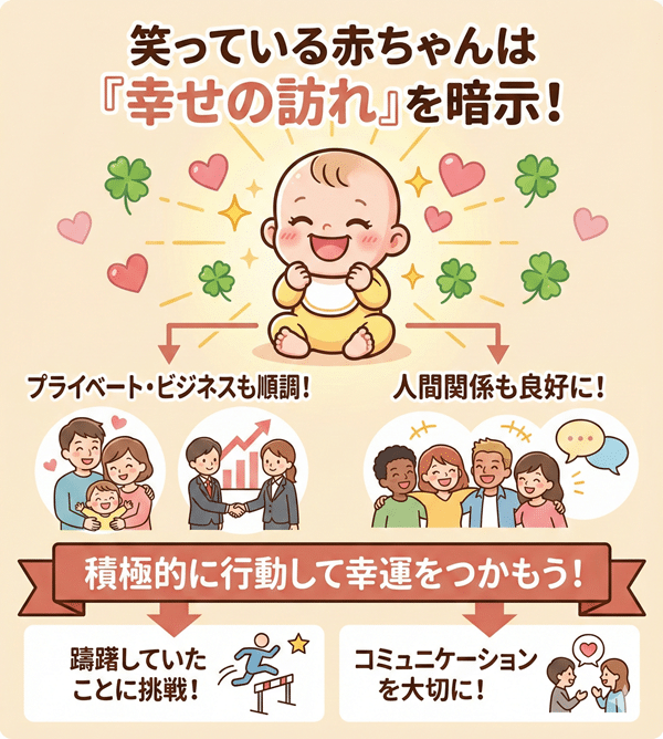 笑っている赤ちゃんが出てくる夢【幸せの訪れ】