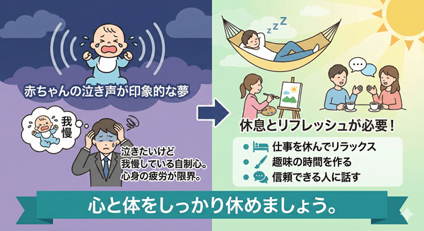 赤ちゃんの泣き声が印象的な夢【疲労のサイン】