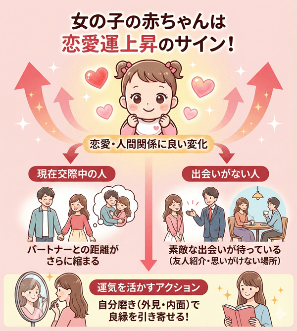 女の子の赤ちゃんが出てくる夢【恋愛運の上昇】