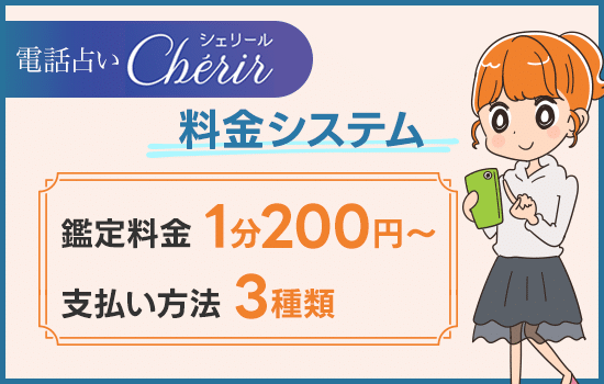 電話占いシェリールの料金システム