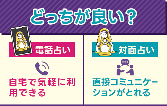 『電話占いと対面占いはどっちがいい？』のまとめ